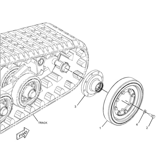 389-7587 Idler Group CAT attachment machinery part