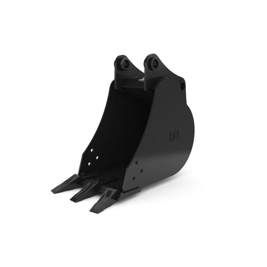 276-7378 400 mm (16 in), 80 L (2.8 ft3), Pin On, Bolt-On Teeth 276-7378: 400 mm (16 in), 80 L (2.8 ft3), Pin On, Bolt-On Teeth CAT attachment machinery part