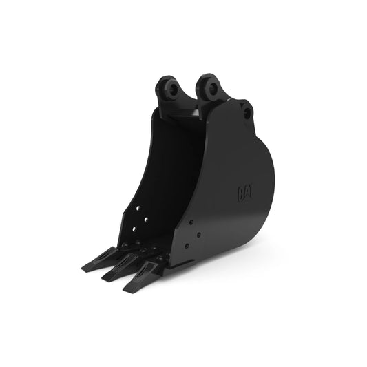 279-4312 300 mm (12 in), 50 L (1.8 ft3), Pin On, Bolt-On Teeth 279-4312: 300 mm (12 in), 50 L (1.8 ft3), Pin On, Bolt-On Teeth CAT attachment machinery part
